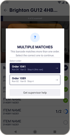 State 4a, Multiple matches modal